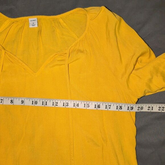 Old Navy Babydoll Top Women’s Medium Linen Blend V-neck Bee in a Bonnet Boho - Picture 6 of 9